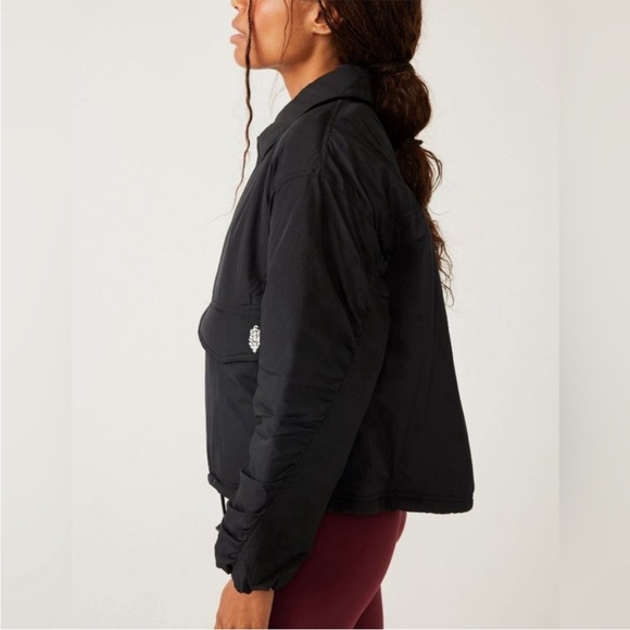 NEW! Free People Movement Off The Bleachers Coaches Jacket Black Size Me… - Picture 3 of 10